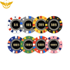14g 40mm Custom Casino Clay Poker Chips with Sticker