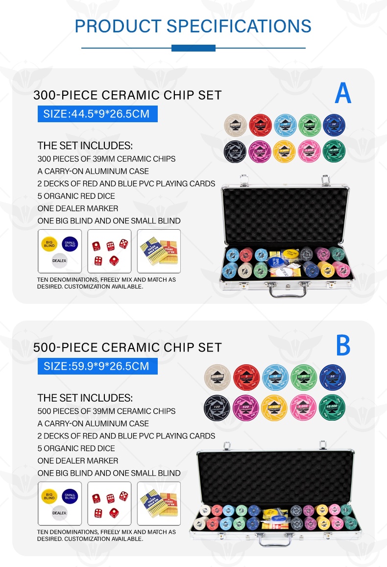 300 500 PCS 10g EPT Spade Ceramic Poker Chips Set4.jpg