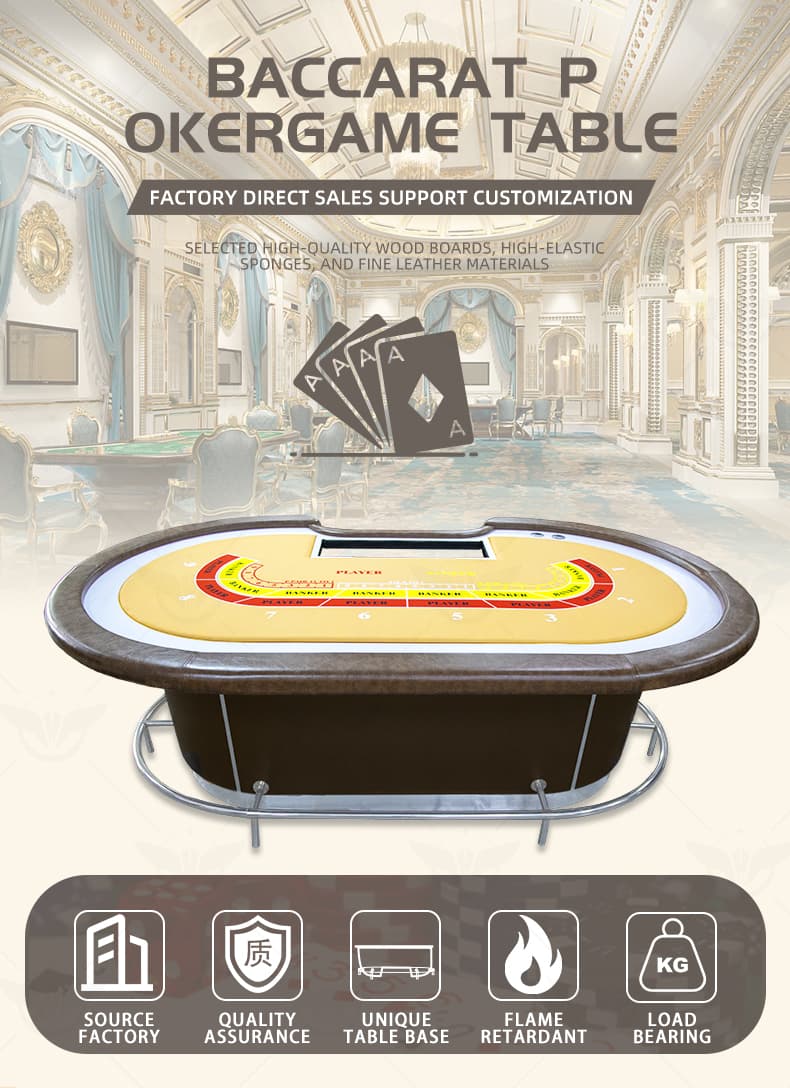 Deluxe Oval Baccarat Gambling Table with Steel Pedal1.jpg