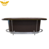 Deluxe Oval Baccarat Gambling Table with Steel Pedal