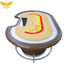 Deluxe Oval Baccarat Gambling Table with Steel Pedal