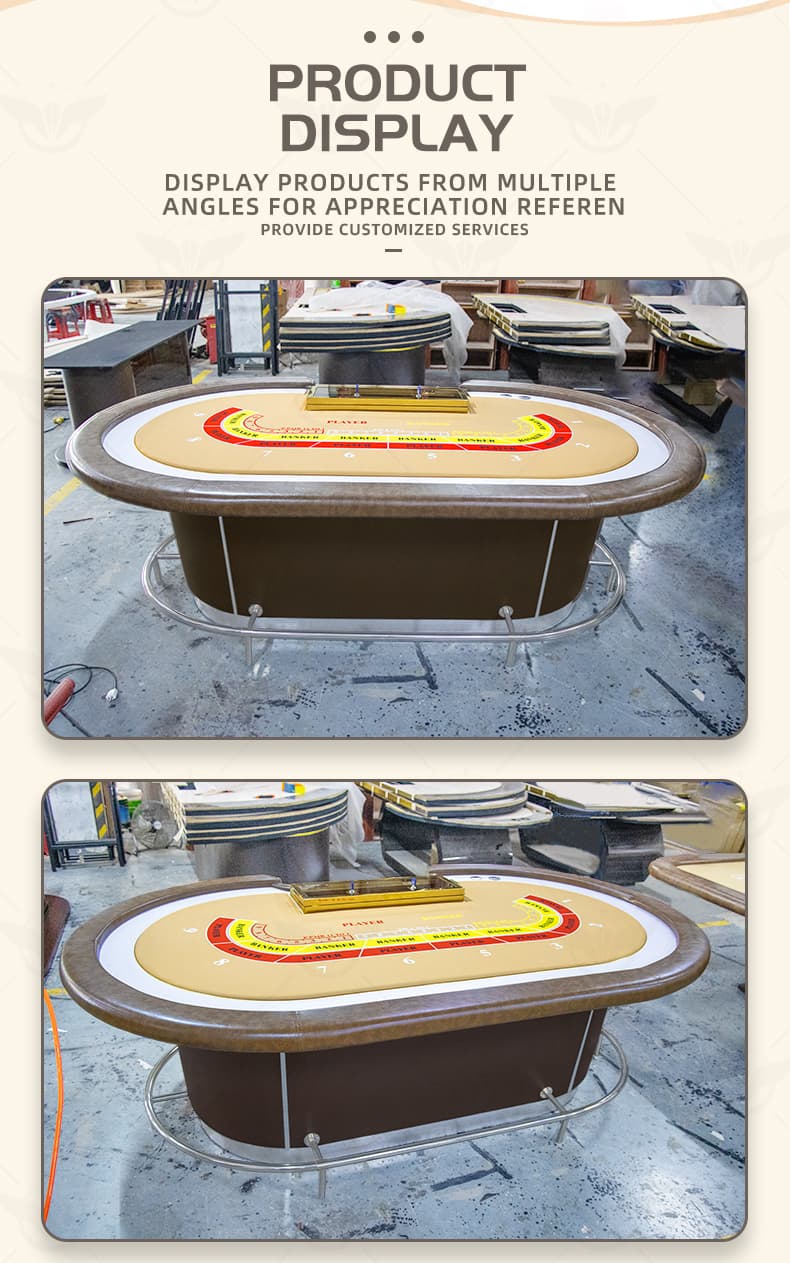 Deluxe Oval Baccarat Gambling Table with Steel Pedal9.jpg