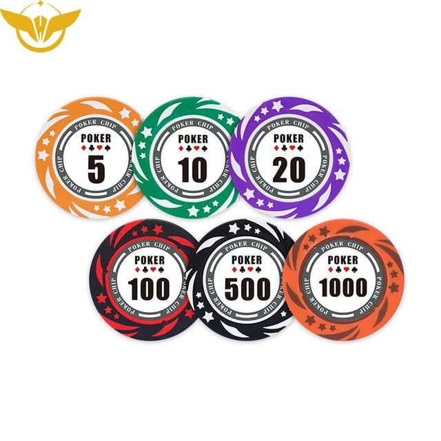 14g 40mm Custom Casino Clay Poker Chips with Sticker