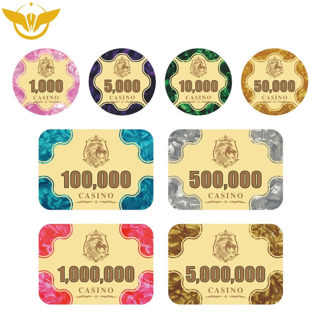 Custom 3 Layers Acrylic Hot Stamping Casino Chips 