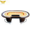 Deluxe Oval Baccarat Gambling Table with Steel Pedal