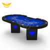 Led Casino Baccarat Table Poker Table with Spade Design Lightbox Leg