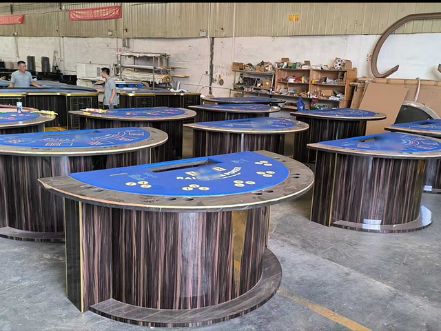 luxury poker table factory production 