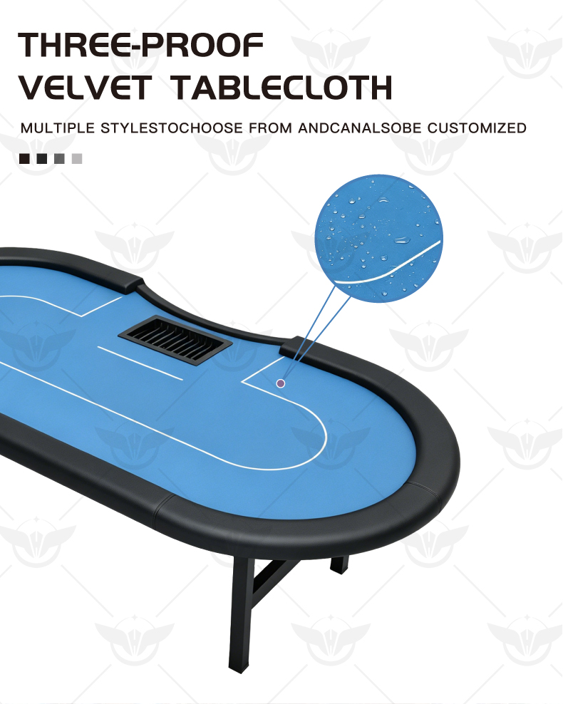 blue foldable texas holdem table durable adjustable height poker table detail (5).jpg