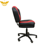 Black & Red Padded Swivel Poker Player Chair Adjustable Height Office Chair