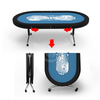 8-10 Players Portable Folding Texas Holdem Casino Table Poker Table with Rolls for Easy Storage