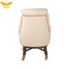 Customized Logo Beige Casino Player Chairs Bar Chairs with Wheels and Armrest