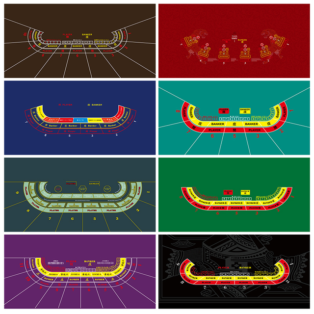 Custom Baccarat Casino Layout Felt