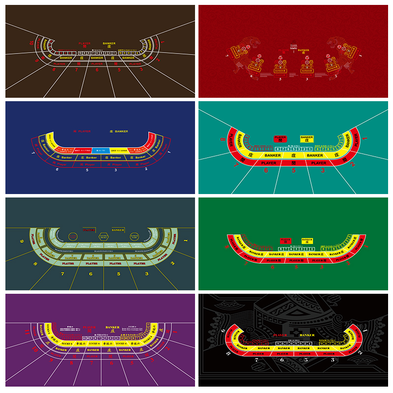 Custom Baccarat Casino Layout Felt