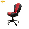 Black & Red Padded Swivel Poker Player Chair Adjustable Height Office Chair