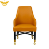 Yellow Brown VIP Casino Poker Player Chairs Bar Chairs with Rolls