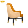 Yellow Brown VIP Casino Poker Player Chairs Bar Chairs with Rolls