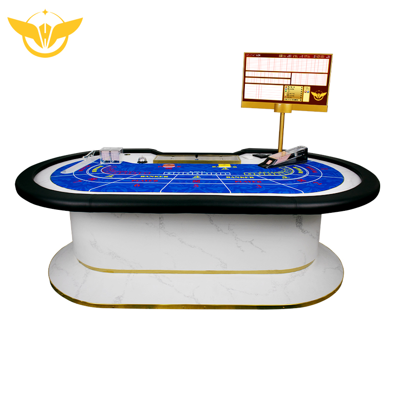 Luxurious Marble Baccarat Table Casino Poker Table with Full Customization