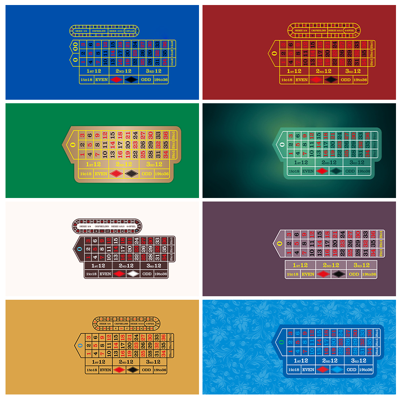 Waterproof Fireproof Polyester Customized Casino Table Roulette Layout Felt 