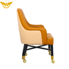 Yellow Brown VIP Casino Poker Player Chairs Bar Chairs with Rolls