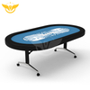 8-10 Players Portable Folding Texas Holdem Casino Table Poker Table with Rolls for Easy Storage