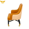 Yellow Brown VIP Casino Poker Player Chairs Bar Chairs with Rolls