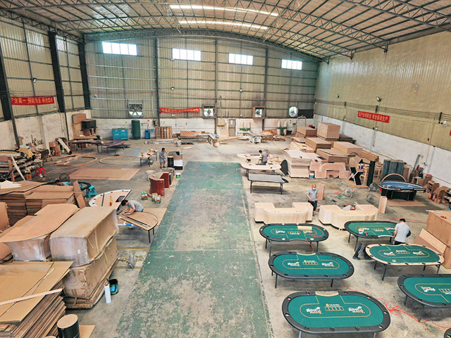 10 player poker table factory production 