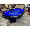 Led Casino Baccarat Table Poker Table with Spade Design Lightbox Leg