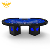 Led Casino Baccarat Table Poker Table with Spade Design Lightbox Leg